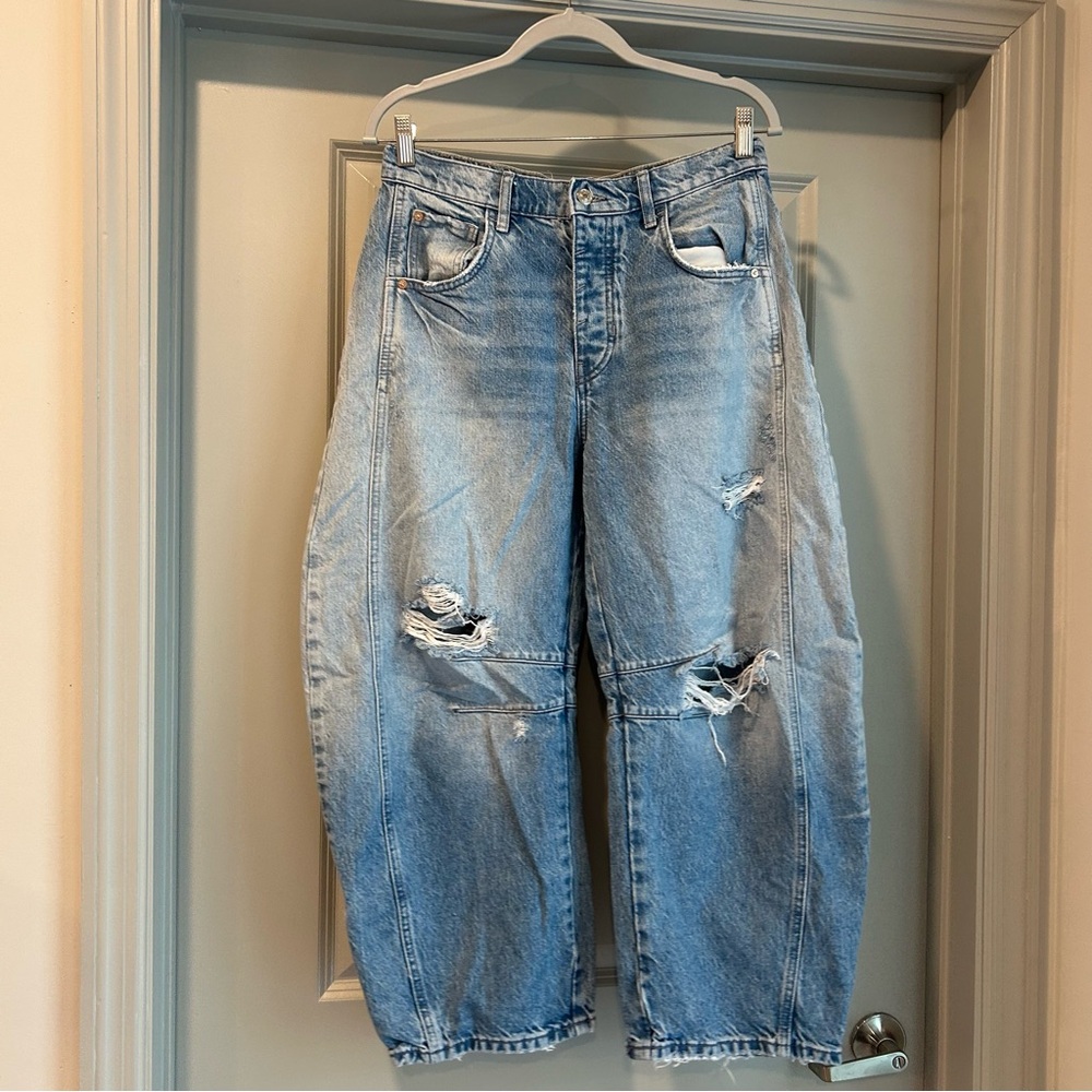 Free People Barrel Jeans